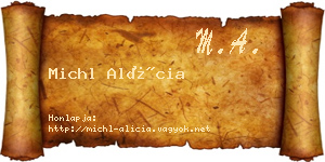 Michl Alícia névjegykártya